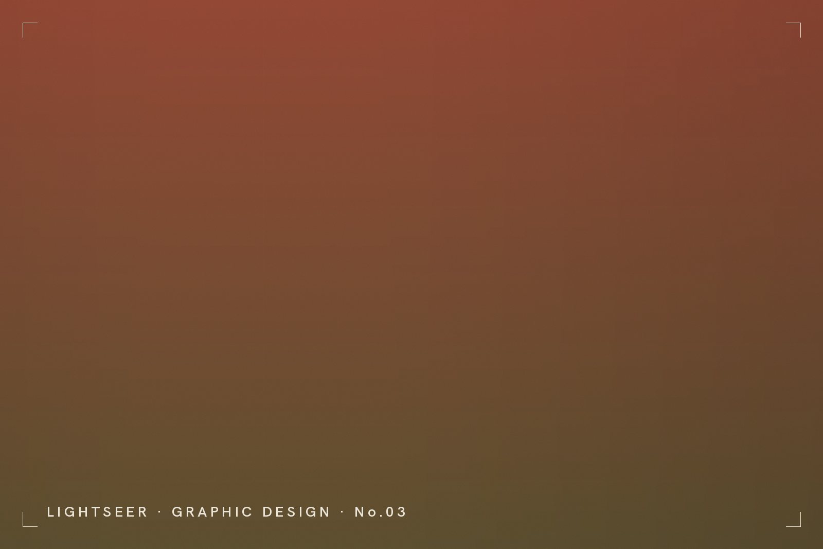 A bold diagonal graphic in warm colours.